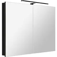 Sapho Greta spiegelkast met LED-verlichting 101x70cm zwart mat