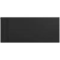 Eastbrook plaat voor paneelradiator met streep 140x60cm zwart mat