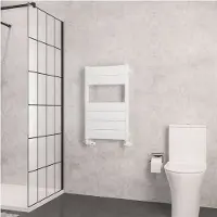 Eastbrook Kingswood handdoekradiator 50x80cm 438W wit mat
