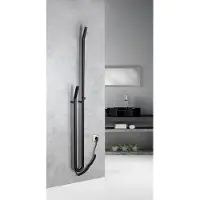Sapho Duopasso elektrische handdoek radiator 12x170cm zwart mat
