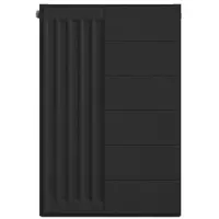 Eastbrook plaat voor paneelradiator met streep 40x60cm zwart mat