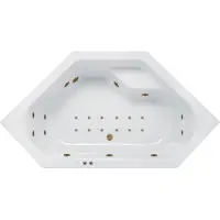 Lambini Designs Venetië bubbelbad 145x145cm elektronisch met 6+4+2 hydrojets en 12 aerojets goud