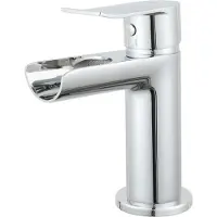 SaniGoods Luan waterval wastafelkraan chroom