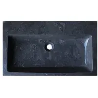 Lambini Designs Novara compacte wastafel natuursteen 80cm zonder kraangat