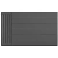 Eastbrook plaat voor paneelradiator met streep 100x60cm antraciet