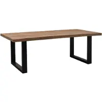LivingFurn Sturdy eettafel U-poot 180x90cm mangohout