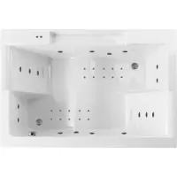 Lambini Designs Puglia bubbelbad 180x120cm elektronisch met 6+4+2 hydrojets en 12 aerojets RVS