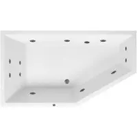 Lambini Designs Florence bubbelbad 160x90cm elektronisch links met 6+4+2 hydrojets RVS