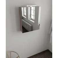 Mondiaz Cubb spiegelkast 50x70x16cm kleur smoke met 1 deur