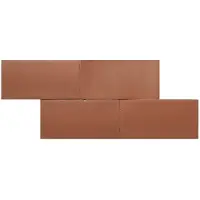 Terre d'Azur Terre-Spatula wandtegel 10x20cm terracotta