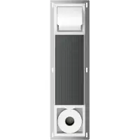 Mueller Mokri inbouw toiletrolhouder met klep en reserverolhouder mat wit