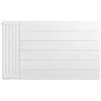 Eastbrook plaat voor paneelradiator met streep 100x60cm wit glans