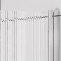 Eastbrook Fluted badwand met ribbelglas 80x140cm rechts chroom