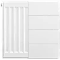 Eastbrook plaat voor paneelradiator met streep 40x40cm wit glans
