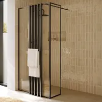 Riho Define inloopdouche l-vorm met decopaneel 100x40x200cm ijzer verouderd mat
