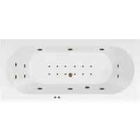 Lambini Designs Round bubbelbad 190x90cm elektronisch met 6+4+2 hydrojets en 12 aerojets rose goud