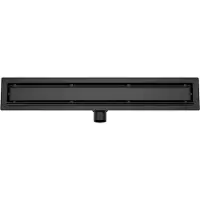 Mueller Black douchegoot met tegelrooster en flens 70x7cm mat zwart