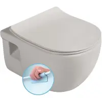 Sapho Brilla randloze toiletpot 36.5x53cm latte mat