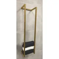 Mueller Gold handdoekrek industrieel 95x25x20cm geborsteld messing