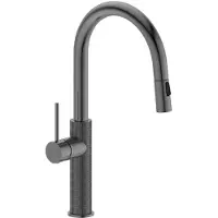 Sapho Flawo hoge keukenkraan met uittrekbare sproeier gunmetal