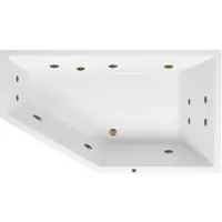 Lambini Designs Florence bubbelbad 160x90cm elektronisch rechts met 6+4+2 hydrojets goud