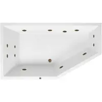 Lambini Designs Florence bubbelbad 160x90cm elektronisch links met 6+4+2 hydrojets rose goud