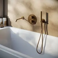 Saniclear Antique inbouw badkraan rond verouderd messing