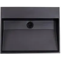 Lambini Designs Arona wastafel quartz 60cm zonder kraangat zwart mat
