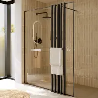 Riho Define inloopdouche met decopaneel 160x200cm ijzer verouderd mat