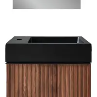 SaniGoods Mika fontein marmer met kraangat 40x22.5x10cm zwart