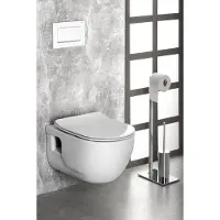 Sapho Brilla randloos toilet met zitting 36.5x53cm wit