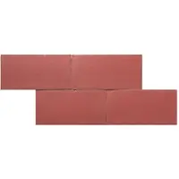 Terre d'Azur Terre-Spatula wandtegel 10x20cm rood