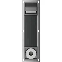 Mueller Mokri inbouw toiletrolhouder met klep en reserverolhouder gunmetal