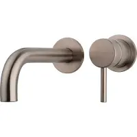 Mueller Round inbouw wastafelkraan met Coolstart geborsteld staal