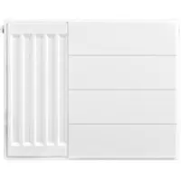 Eastbrook plaat voor paneelradiator met streep 50x40cm wit glans