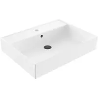 Lambini Designs Valenza wastafel keramiek 60cm met kraangat wit glans
