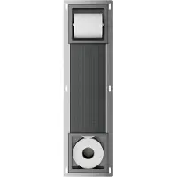 Mueller Mokri inbouw toiletrolhouder zonder klep met reserverolhouder gunmetal