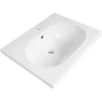 Brauer Moon wastafel keramiek 60cm met kraangat wit glans