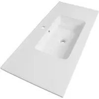 Brauer Starfall wastafel keramiek 100cm met kraangat wit glans