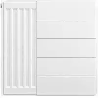Eastbrook plaat voor paneelradiator met streep 50x50cm wit glans