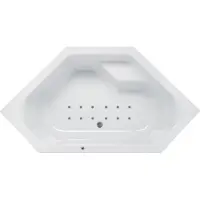 Lambini Designs Venetië bubbelbad 145x145cm elektronisch met 12 aerojets RVS
