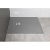 Gelco Mitia rechthoekige douchebak stone-look 140x100cm grijs
