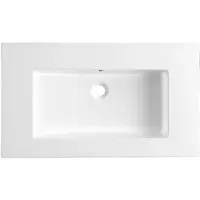 Lambini Designs Pavia wastafel keramiek 80cm zonder kraangat wit glans