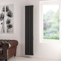 Eastbrook Derwent elektrische paneelradiator 30x180cm 600W zwart mat