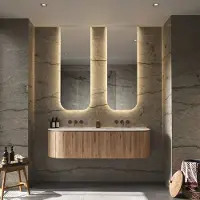 HiPP Design SLP2 boogspiegel 50x140cm met LED verlichting en spiegelverwarming