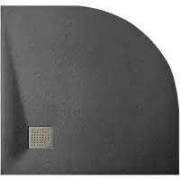 Badstuber SMC douchebak 90x90x2,6cm kwartrond zwart