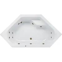 Lambini Designs Venetië bubbelbad 145x145cm elektronisch met 6+4+2 hydrojets rose goud