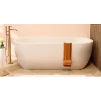 Mueller Relax half vrijstaand bad 180x80cm met waste glans wit