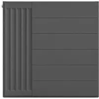 Eastbrook plaat voor paneelradiator met streep 60x60cm antraciet