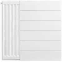 Eastbrook plaat voor paneelradiator met streep 60x60cm wit glans
